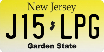 NJ license plate J15LPG