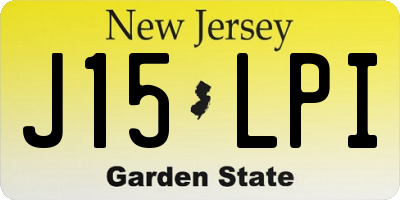 NJ license plate J15LPI