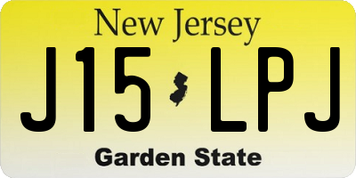 NJ license plate J15LPJ