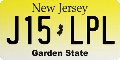 NJ license plate J15LPL