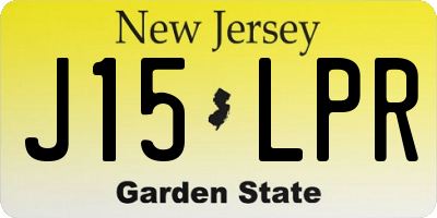 NJ license plate J15LPR