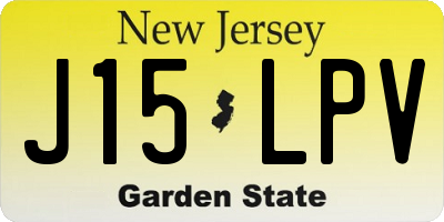 NJ license plate J15LPV