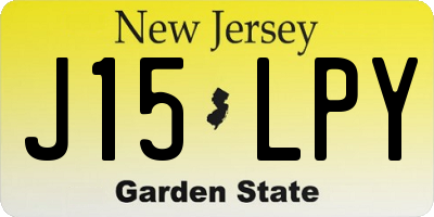 NJ license plate J15LPY