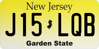 NJ license plate J15LQB