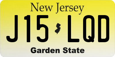 NJ license plate J15LQD