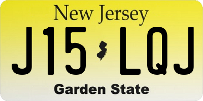 NJ license plate J15LQJ