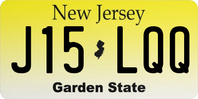 NJ license plate J15LQQ