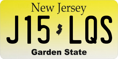 NJ license plate J15LQS