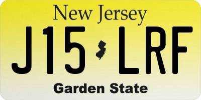 NJ license plate J15LRF