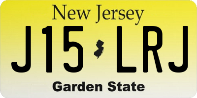 NJ license plate J15LRJ