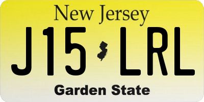 NJ license plate J15LRL
