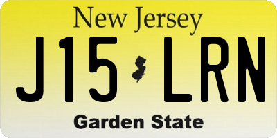NJ license plate J15LRN