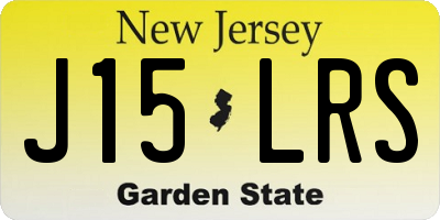 NJ license plate J15LRS