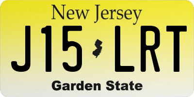 NJ license plate J15LRT