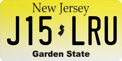NJ license plate J15LRU