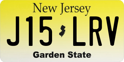 NJ license plate J15LRV