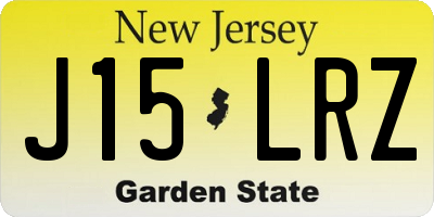 NJ license plate J15LRZ