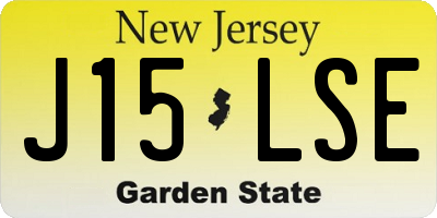 NJ license plate J15LSE