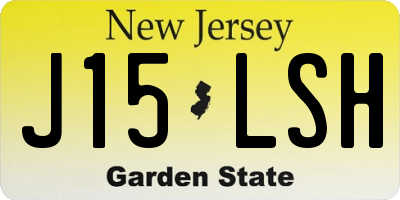 NJ license plate J15LSH