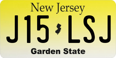 NJ license plate J15LSJ