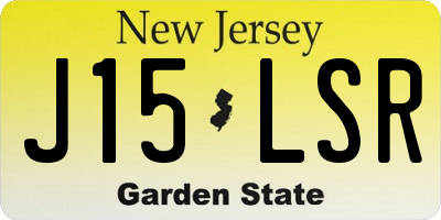 NJ license plate J15LSR