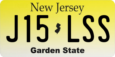 NJ license plate J15LSS