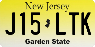 NJ license plate J15LTK