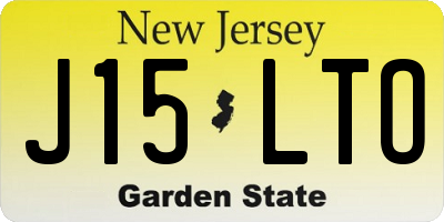 NJ license plate J15LTO