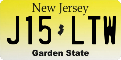NJ license plate J15LTW