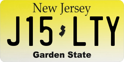 NJ license plate J15LTY