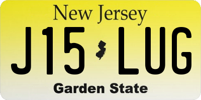 NJ license plate J15LUG