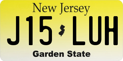 NJ license plate J15LUH