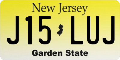 NJ license plate J15LUJ
