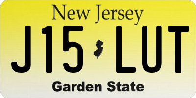 NJ license plate J15LUT