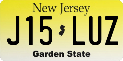NJ license plate J15LUZ