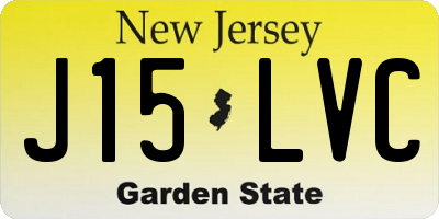 NJ license plate J15LVC