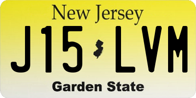 NJ license plate J15LVM