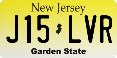 NJ license plate J15LVR