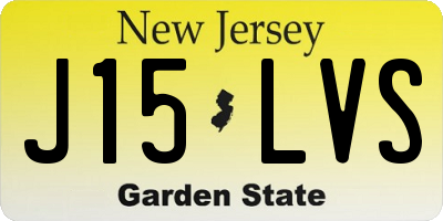 NJ license plate J15LVS