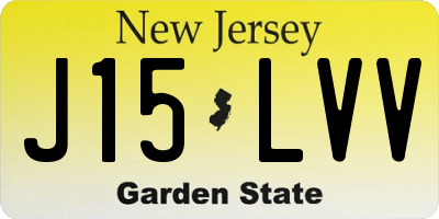 NJ license plate J15LVV