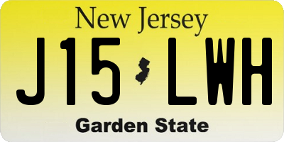 NJ license plate J15LWH