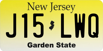 NJ license plate J15LWQ
