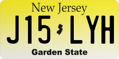 NJ license plate J15LYH