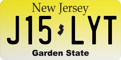 NJ license plate J15LYT
