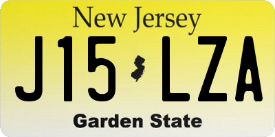 NJ license plate J15LZA