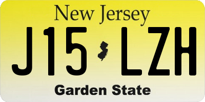 NJ license plate J15LZH