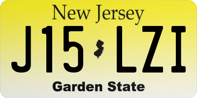 NJ license plate J15LZI