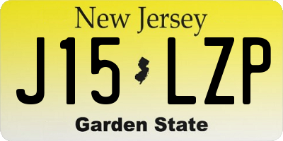NJ license plate J15LZP