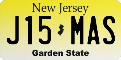 NJ license plate J15MAS