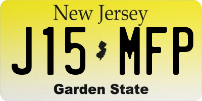 NJ license plate J15MFP
